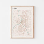 salem, oregon map poster - image 1