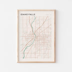 idaho falls, idaho map poster - image 1