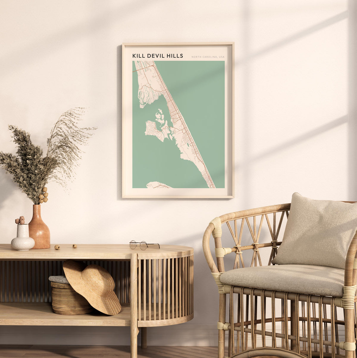 kill devil hills, north carolina map poster - image 3