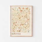 naperville, illinois map poster - image 1