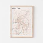 sioux city, iowa map poster - image 1