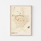 greeley, colorado map poster - image 1