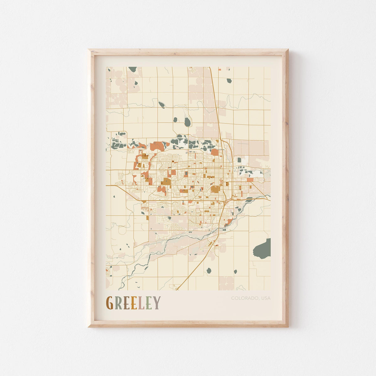 greeley, colorado map poster - image 1