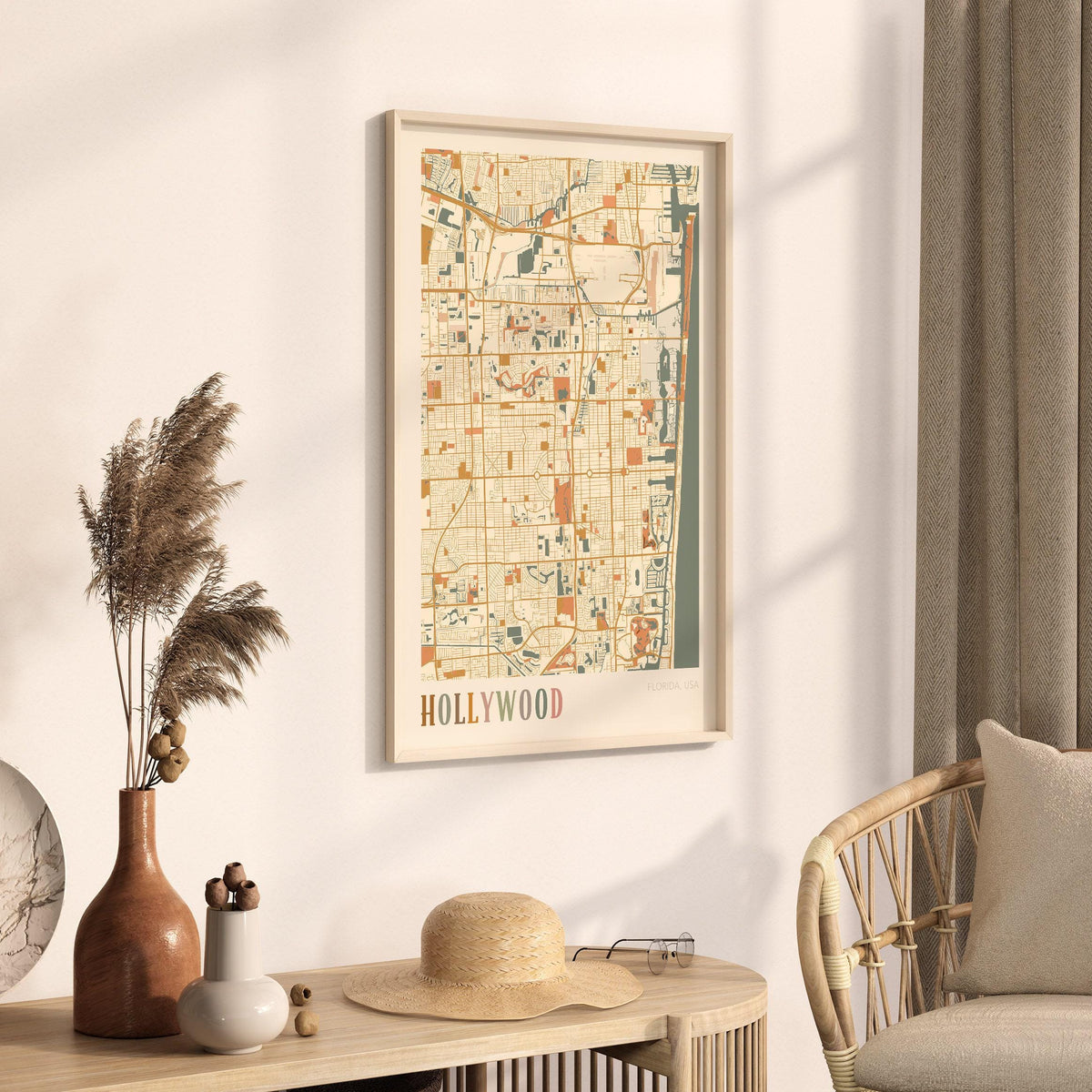 hollywood, florida map poster - image 2