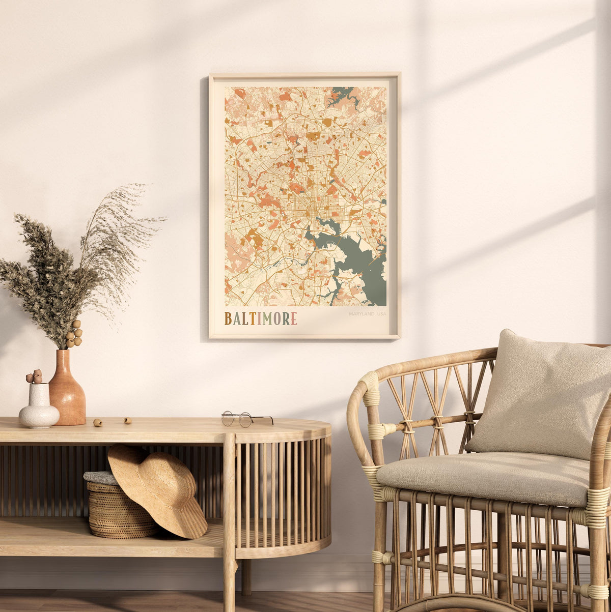 baltimore, maryland map poster - image 3