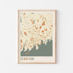stamford, connecticut map poster - image 1