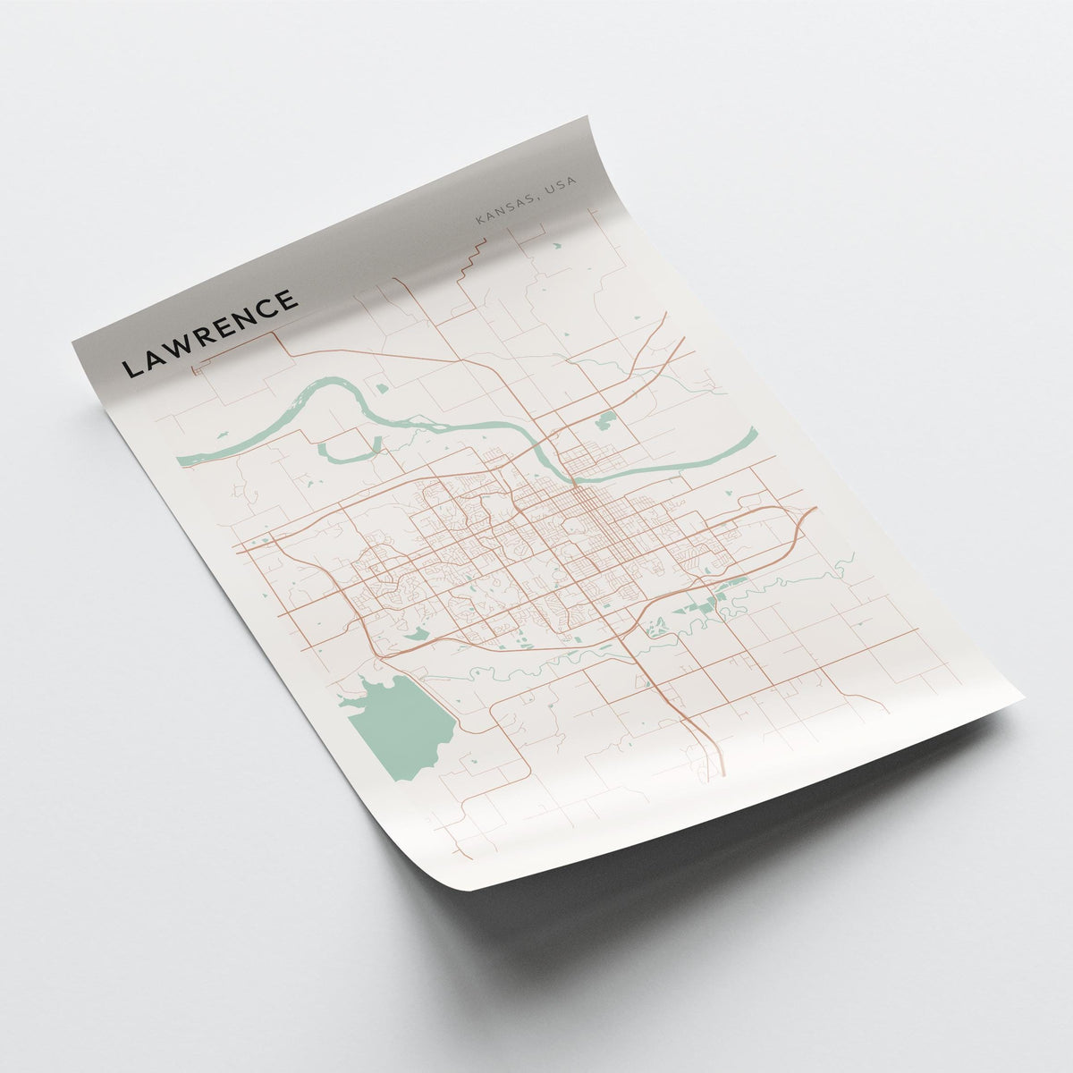 lawrence, kansas map poster - image 4