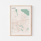 lacey, washington map poster - image 1