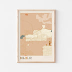big bear, california map poster - image 1