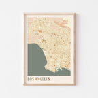 los angeles, california map poster - image 1