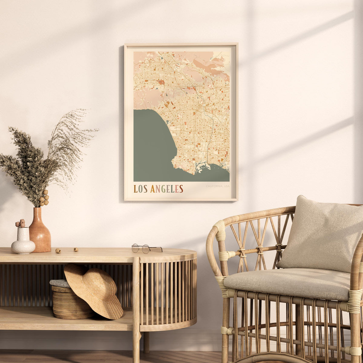 los angeles, california map poster - image 3