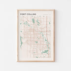 fort collins, colorado map poster - image 1