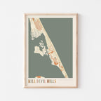 kill devil hills, north carolina map poster - image 1
