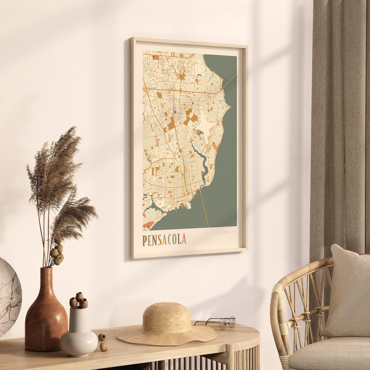 pensacola, florida map poster - image 2