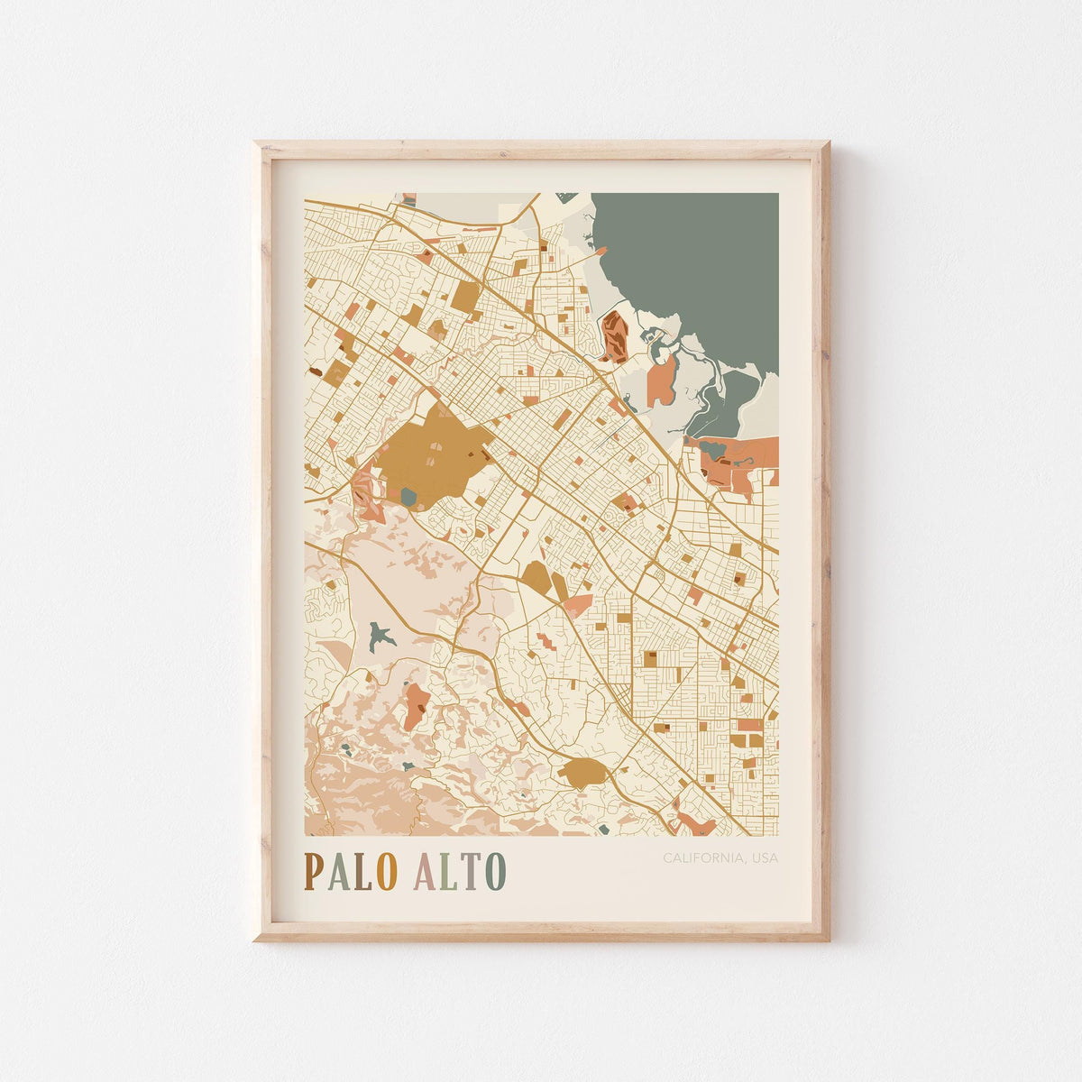 palo alto, california map poster - image 1