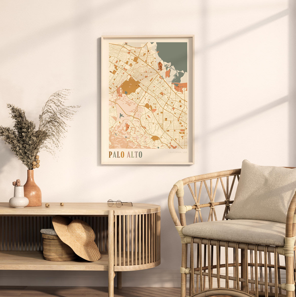 palo alto, california map poster - image 3