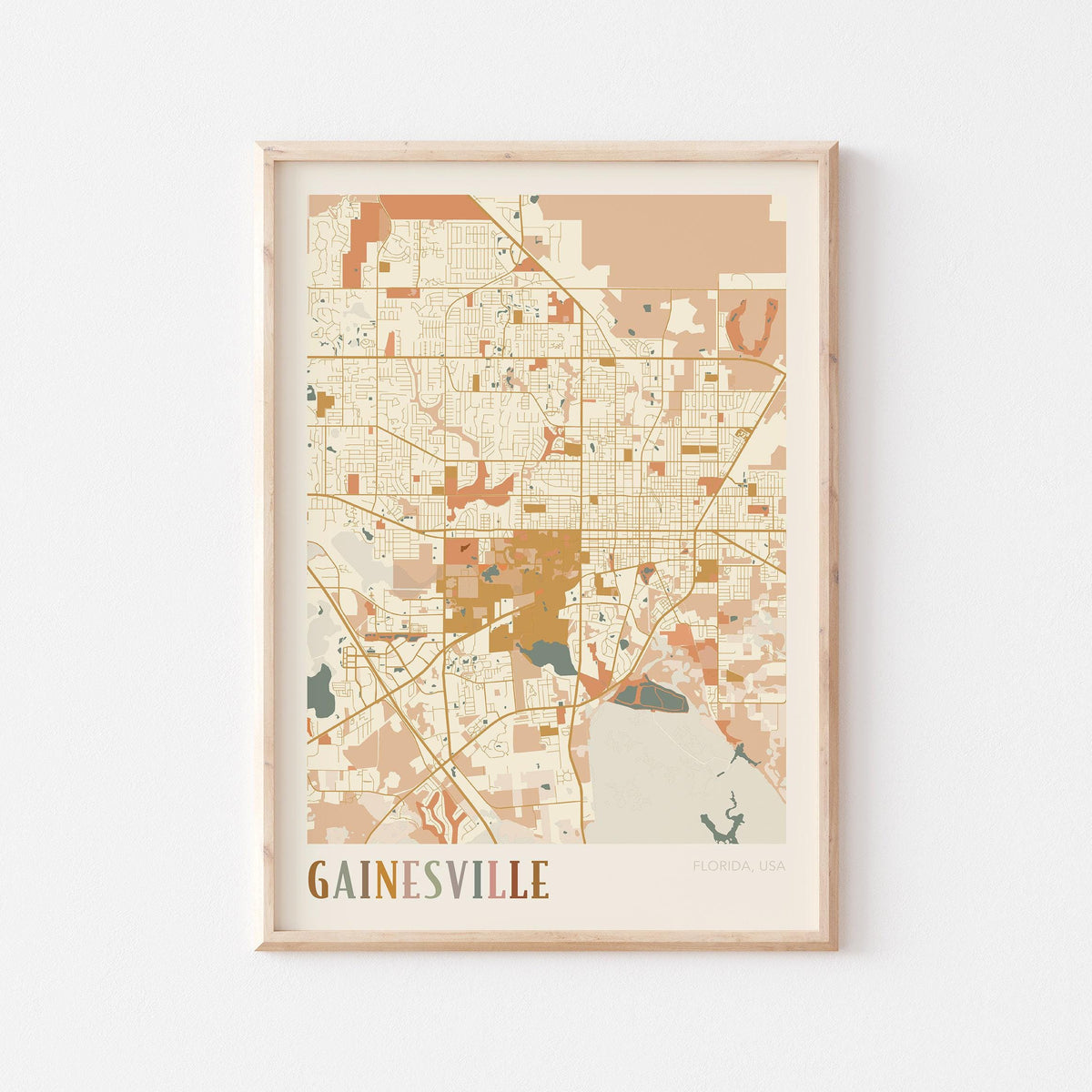 gainesville, florida map poster - image 1