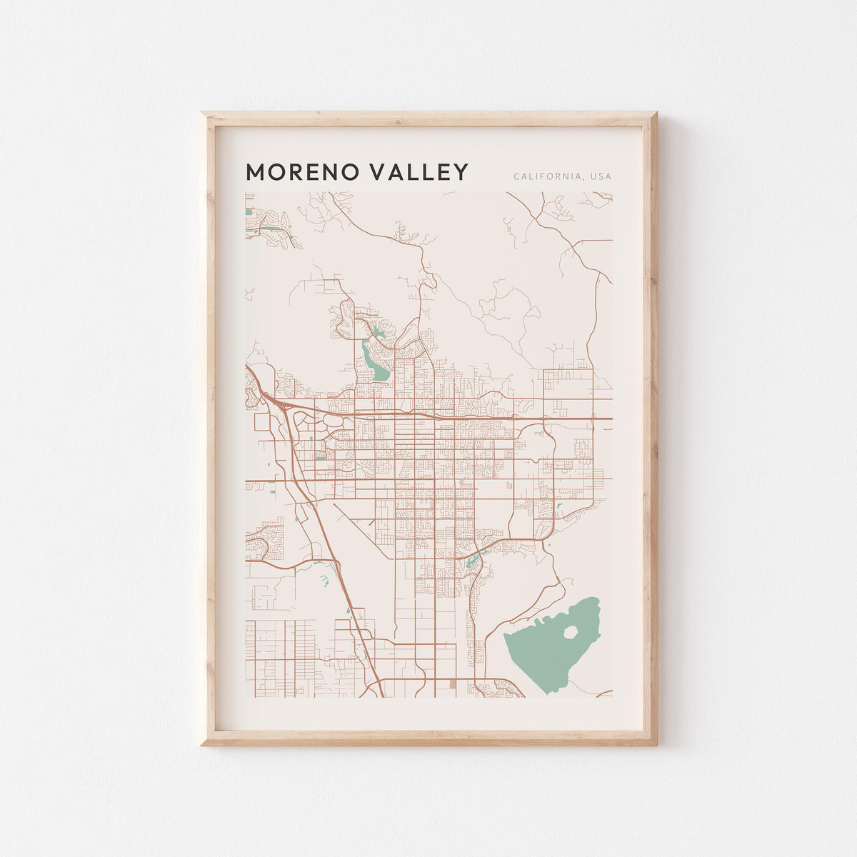 moreno valley, california map poster - image 1