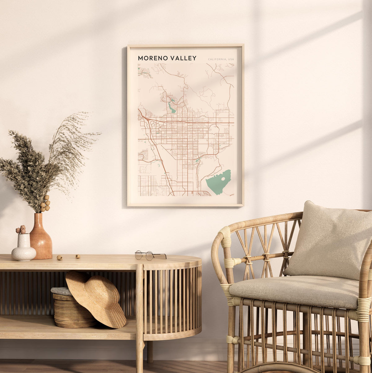 moreno valley, california map poster - image 3