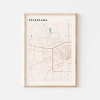 texarkana, texas map poster - image 1
