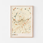 lowell, massachusetts map poster - image 1