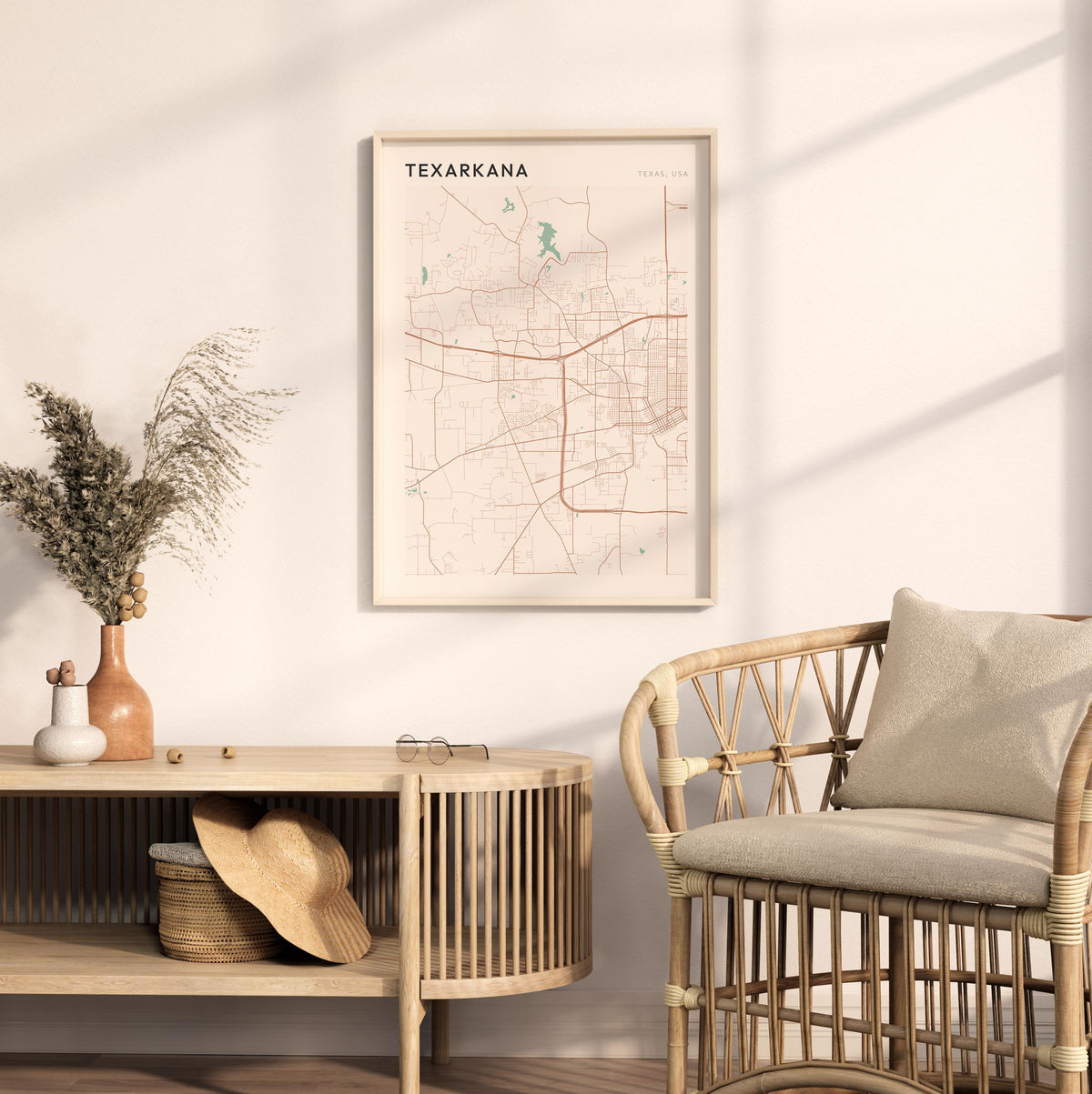 texarkana, texas map poster - image 3
