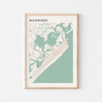 wildwood, new jersey map poster - image 1