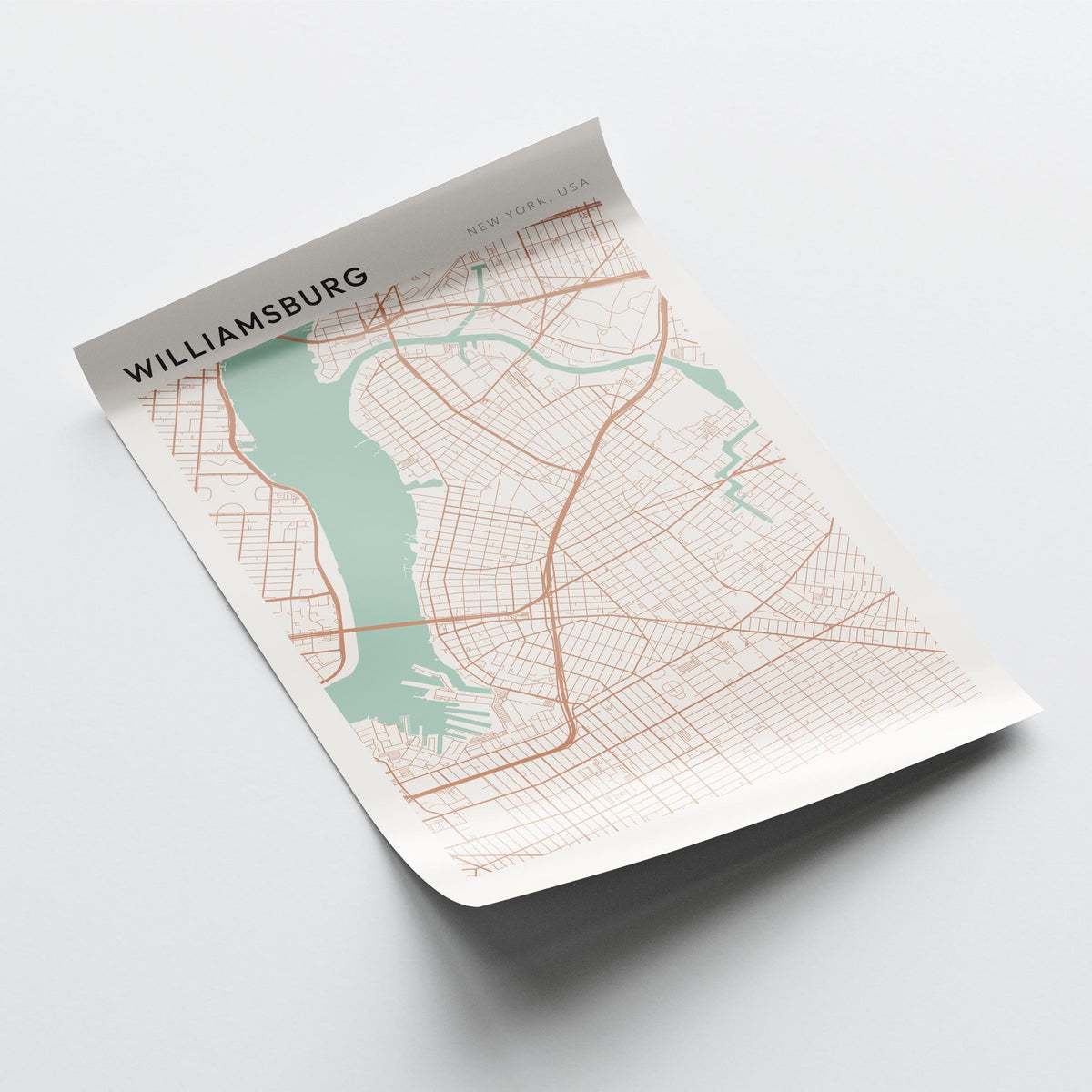 williamsburg, new york map poster - image 4