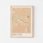 charleston, west virginia map poster - image 1