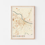jefferson city, missouri map poster - image 1