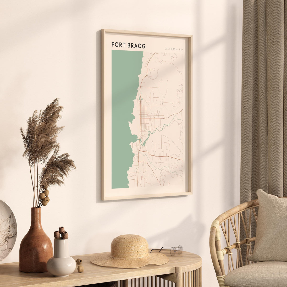 fort bragg, california map poster - image 2