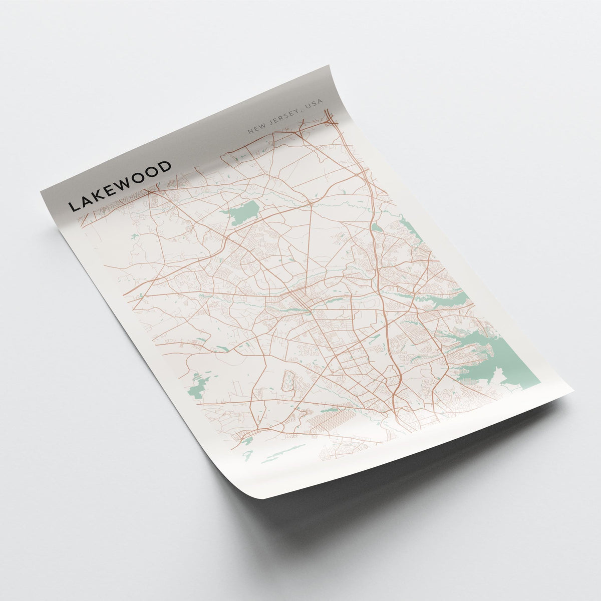 lakewood, new jersey map poster - image 4