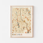 minneapolis, minnesota map poster - image 1