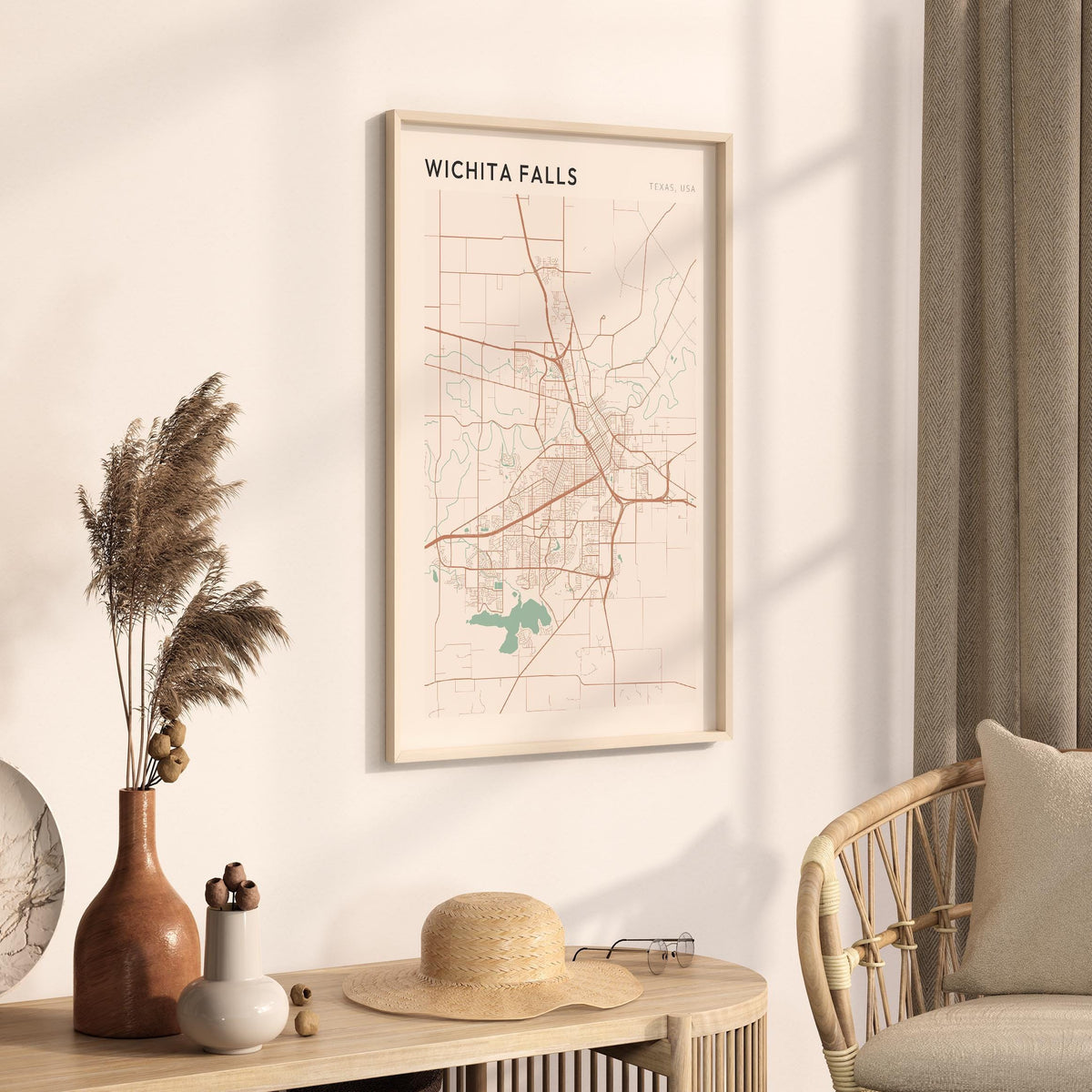 wichita falls, texas map poster - image 2