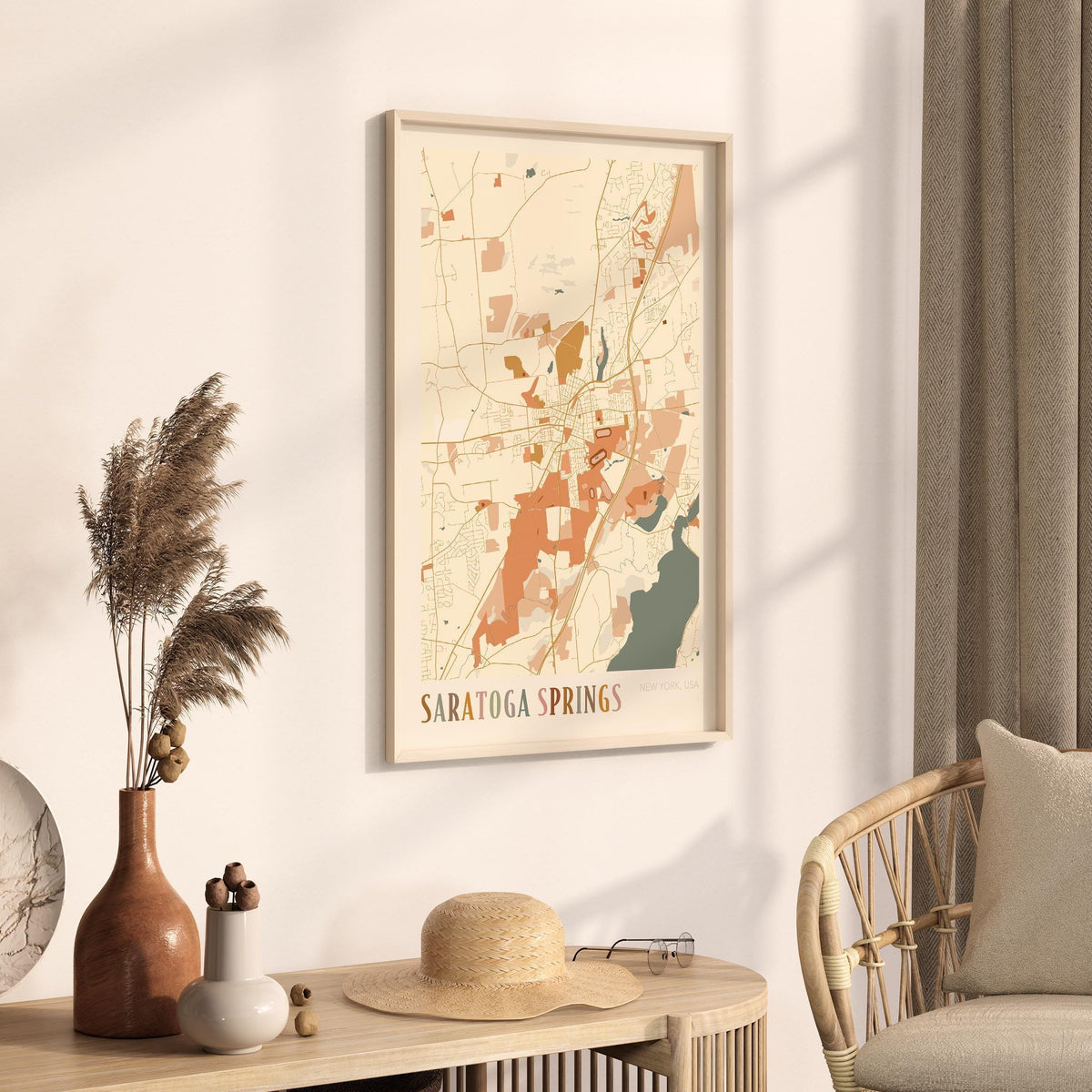 saratoga springs, new york map poster - image 2