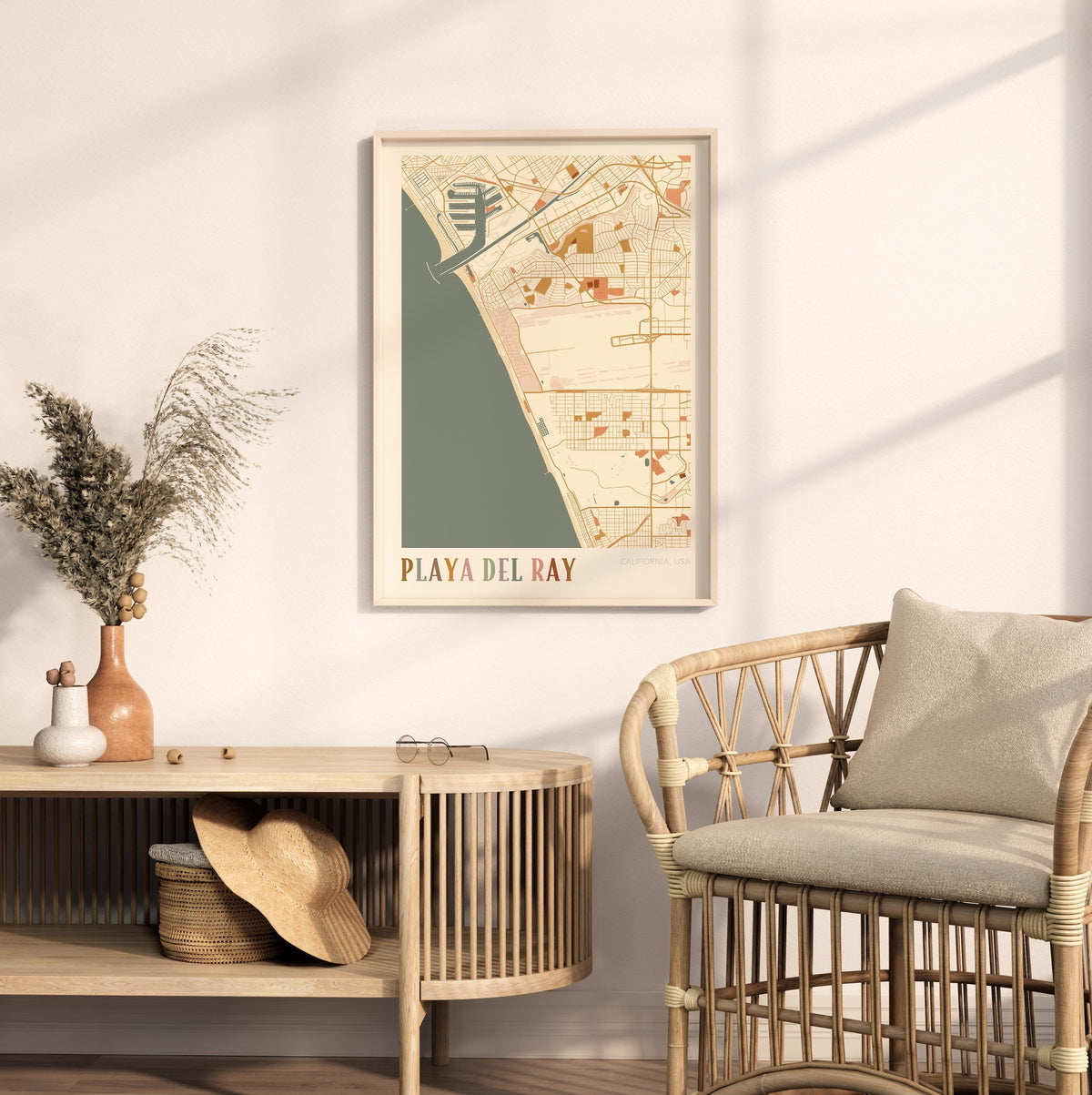 playa del rey, california map poster - image 3