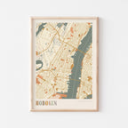 hoboken, new jersey map poster - image 1