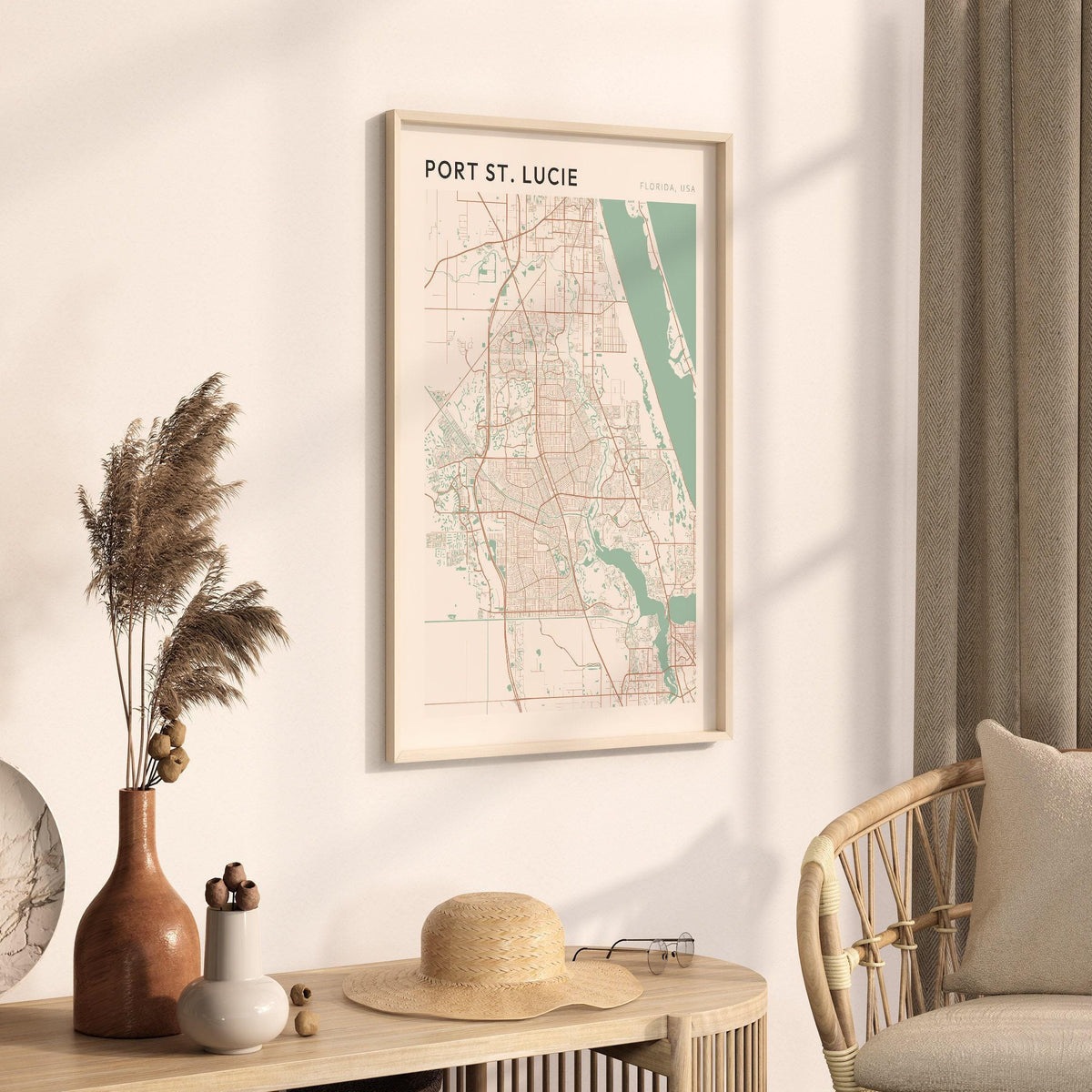 port st. lucie, florida map poster - image 2