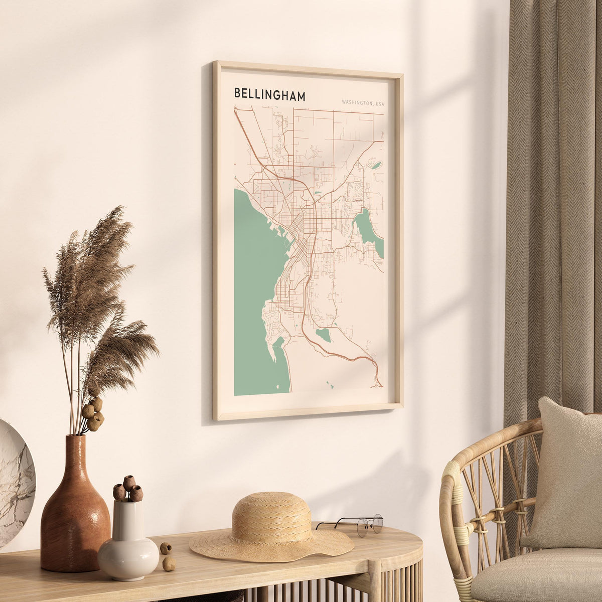 bellingham, washington map poster - image 2