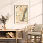 hoboken, new jersey map poster - image 3