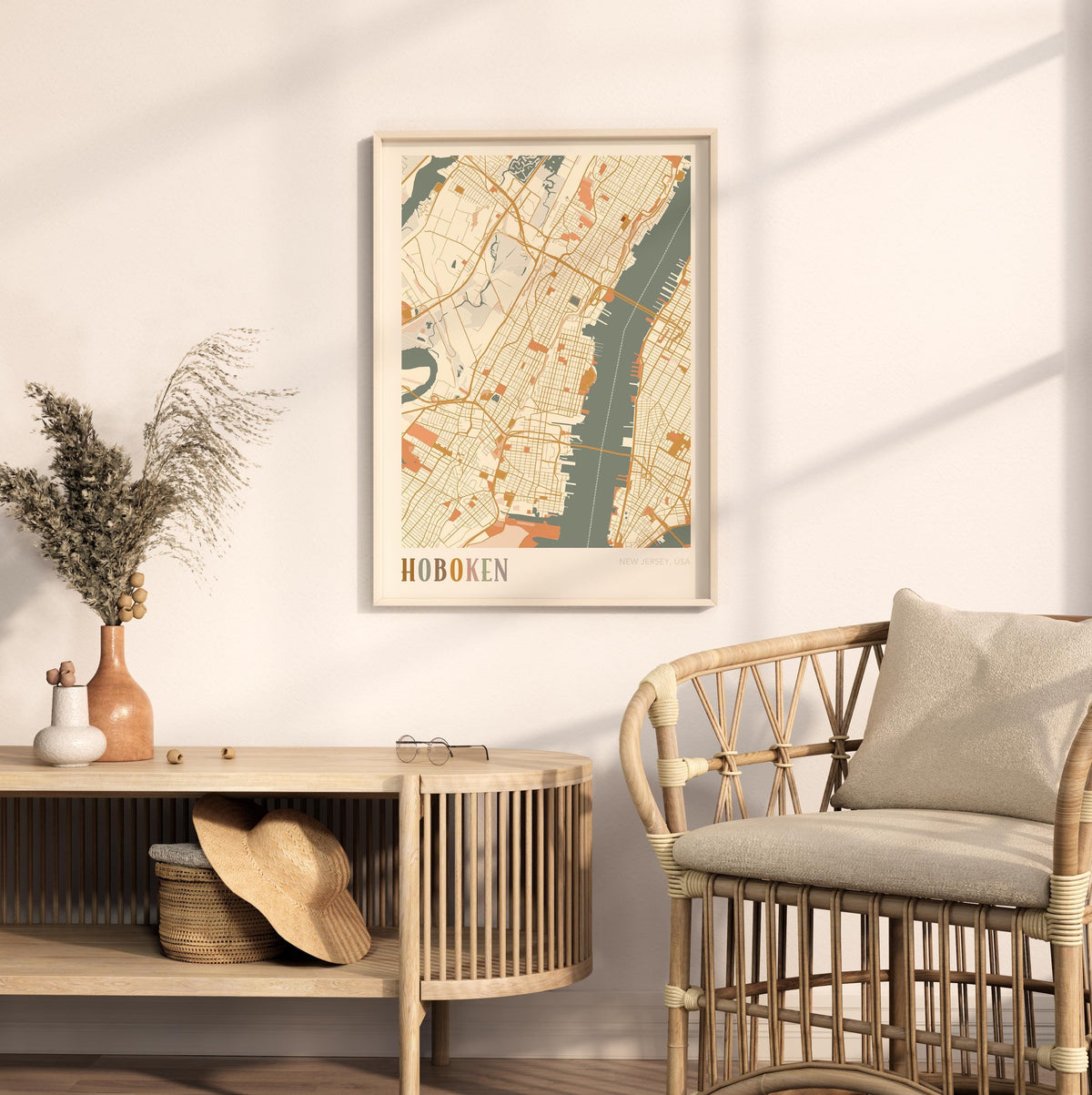 hoboken, new jersey map poster - image 3