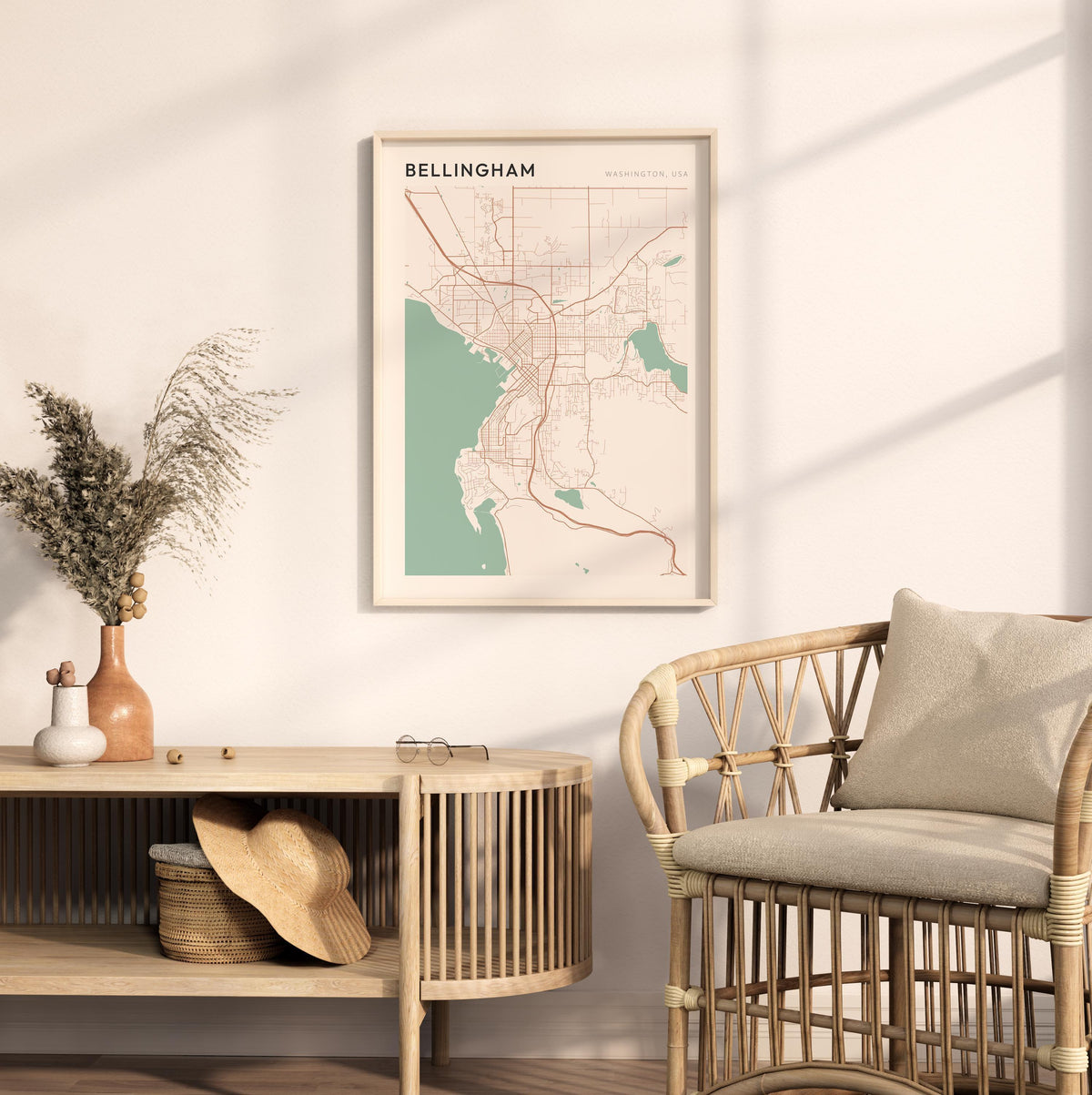 bellingham, washington map poster - image 3