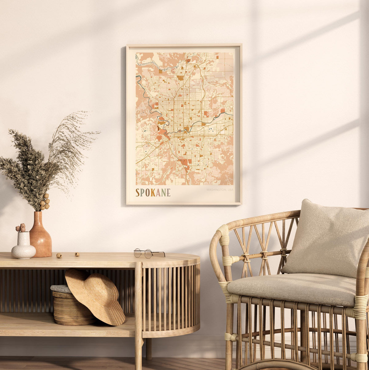 spokane, washington map poster - image 3