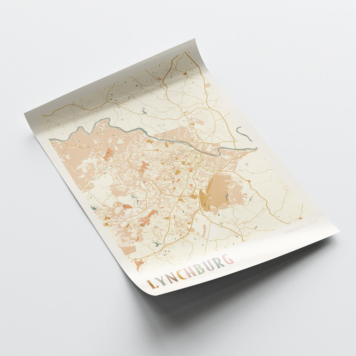 lynchburg, virginia map poster - image 4