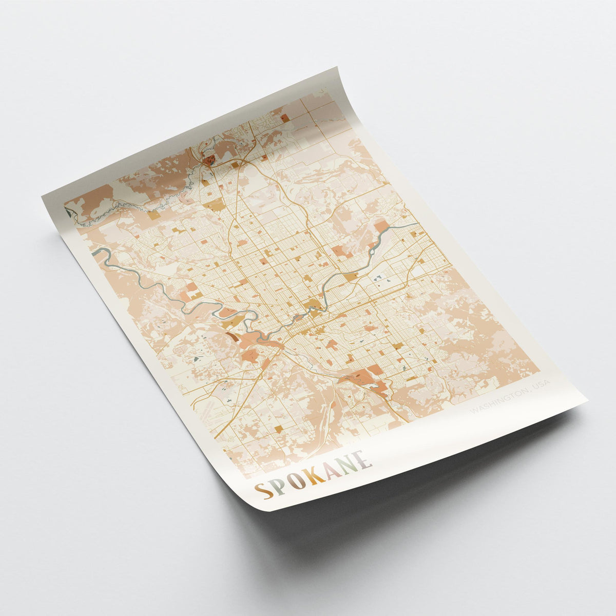 spokane, washington map poster - image 4
