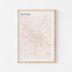 dothan, alabama map poster - image 1