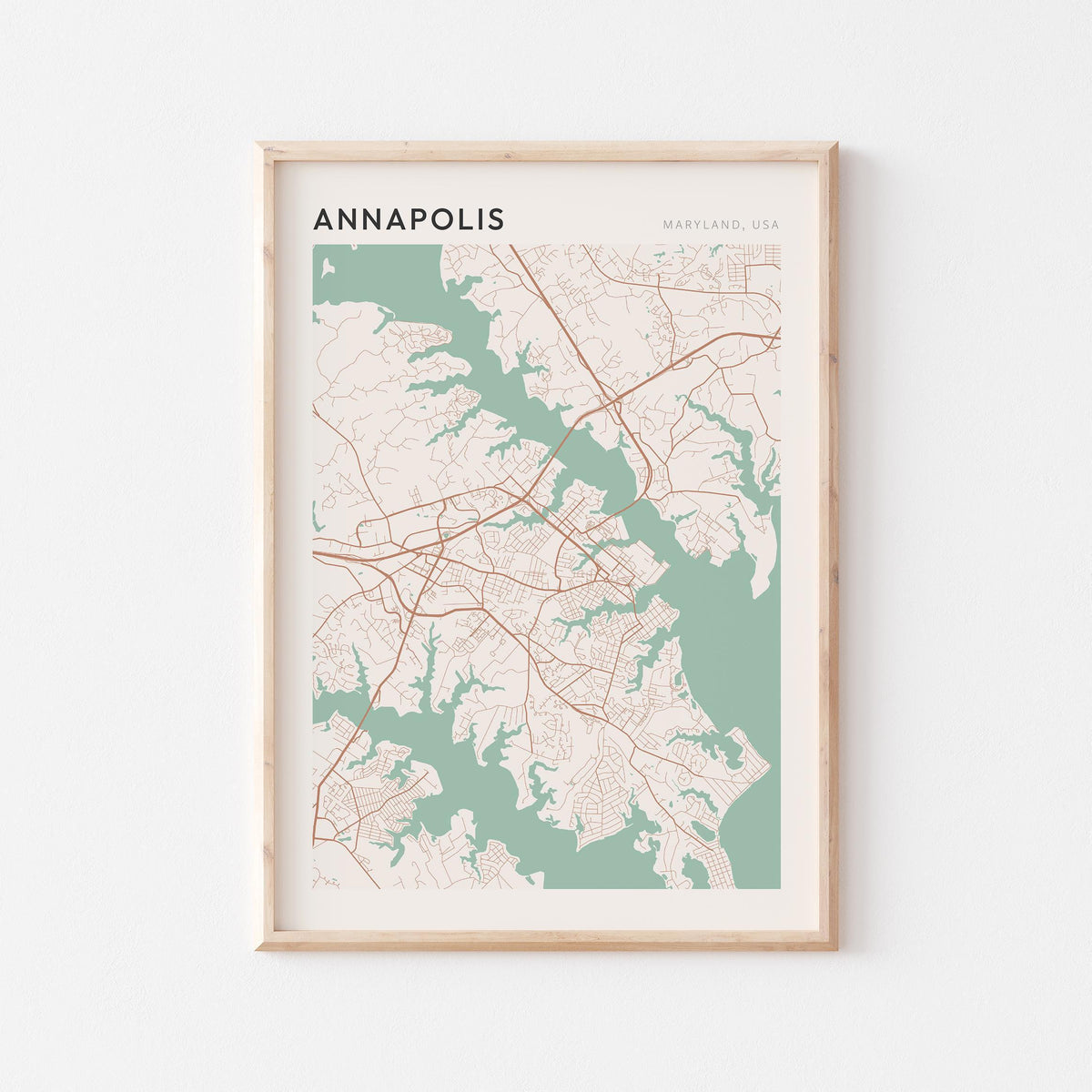 annapolis, maryland map poster - image 1