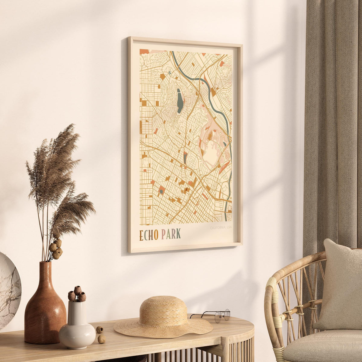 echo park, california map poster - image 2