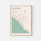san clemente, california map poster - image 1