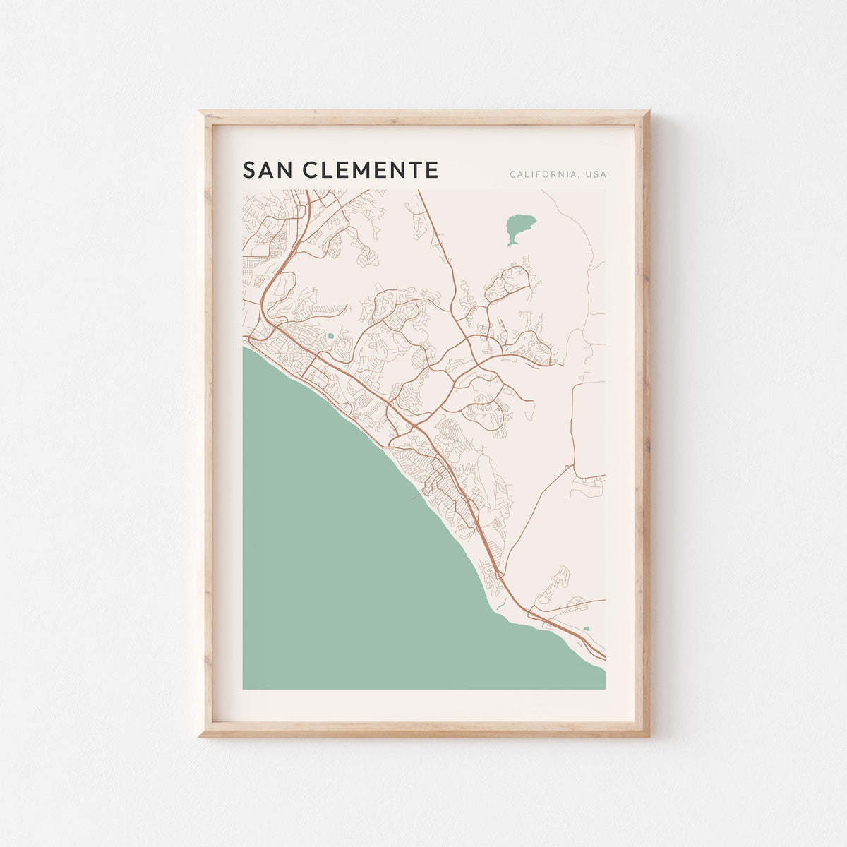 san clemente, california map poster - image 1